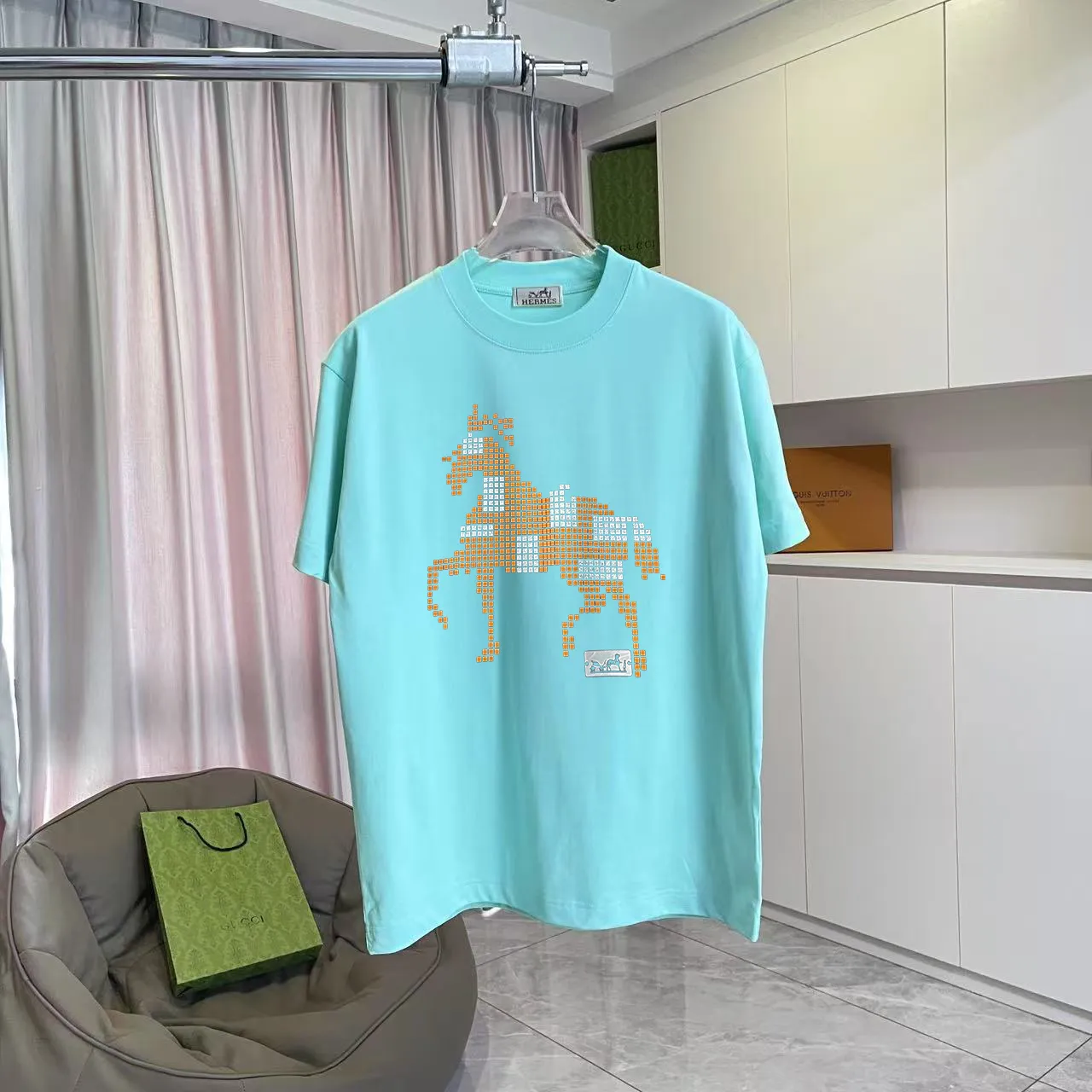 Herme* 2026 New Arrival logo 300g T Same Style Size：S M L XL XXL ：Black White Green Purple